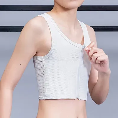 Womens Shapers Flat Breast Slim Shaper FTM Lesbian Breathable Mesh  Undershirt S 4XL Zipper Bandage Tank Tops Tomboy Trans Chest Binder Vest  231030 From Huan03, $8.09