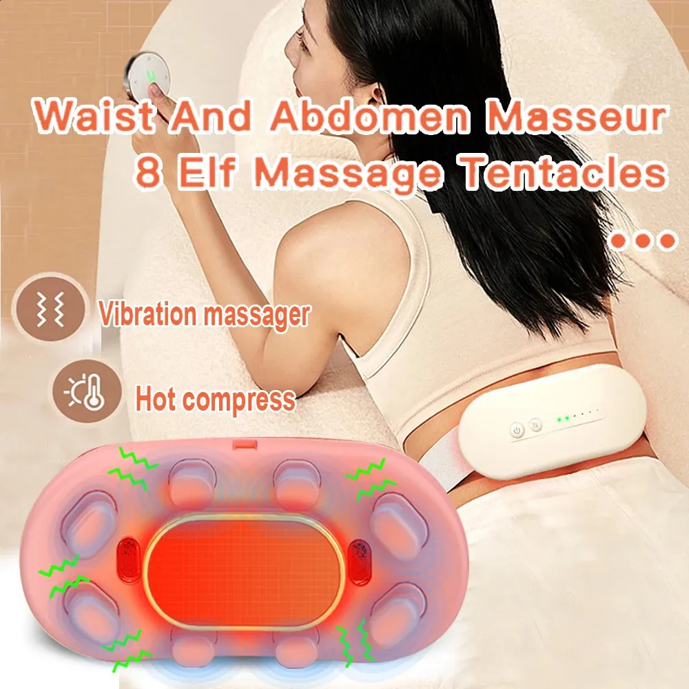 Autres articles de massage Masseur de dos électrique Machine taille abdominale ceinture chauffante vibrante soulagement menstruel relaxation de la douleur 231030