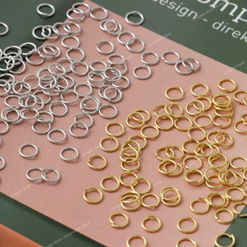 200pcs DIY Jewelry Findings Open Single Loops Jump Rings Split Ring for jewelry making Open Jump Rings Connectors Wholesale Jewelry MakingJewelry Findings