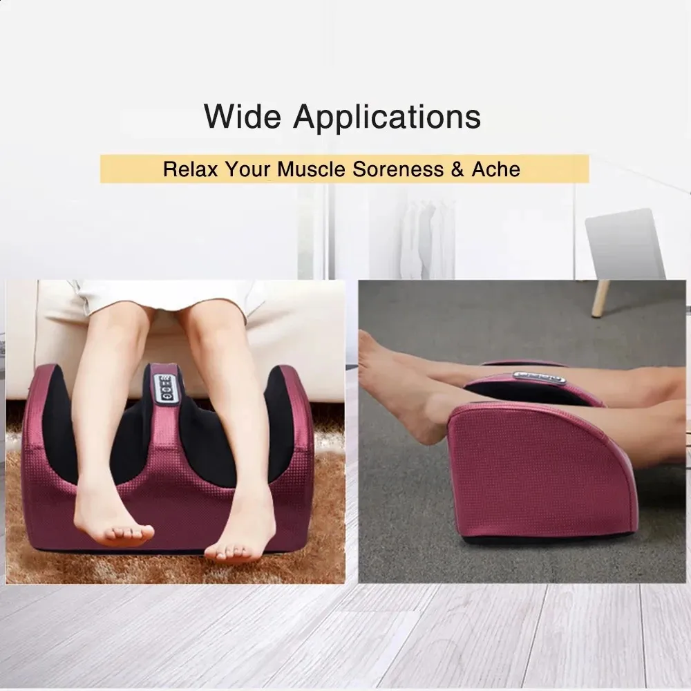 Massageador de pés elétrico therpay shiatsu amassar tecido profundo relaxar rolo aquecido pernas pés alívio fadiga spa máquina de massagem 231030