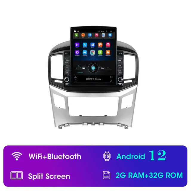 Bluetooth 보조 지원 DVR CarPlay와 함께 2015- Hyundai Starex H1 HD 터치 스크린 스테레오를위한 9 인치 안드로이드 GPS 내비게이션 자동차 비디오 멀티미디어