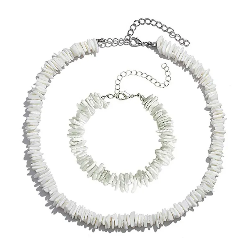 Girocollo 2022 Bohemian Natural Puka Shell Collana girocollo con chip irregolare di colore bianco per donna