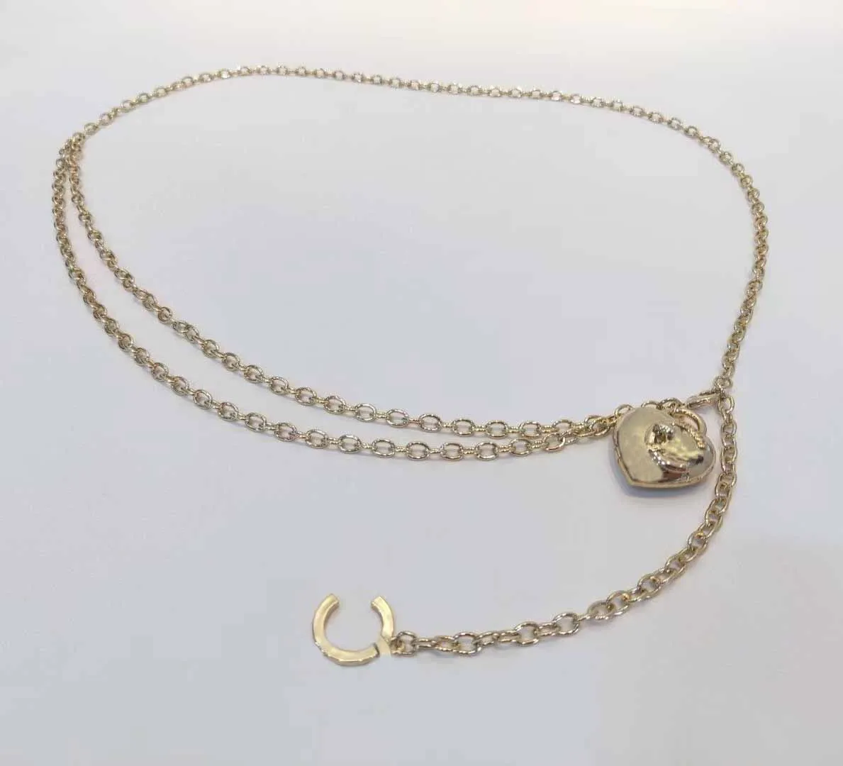 Charm waist belt with heart design 18K gold plated for women  display picture 1