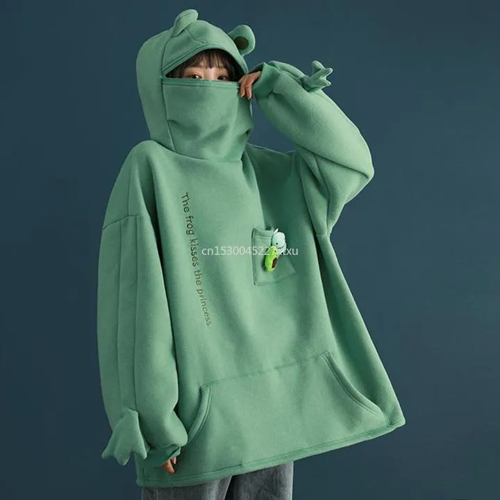 Sweat Vintage Tultex Vert L – Grenouille Brodée – Fabriqué USA Années 90