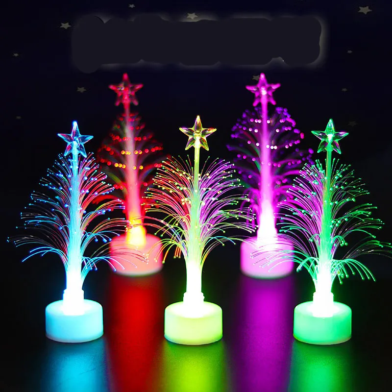 Party Supplies Glitter Colorful Christmas Decoration LED Electronic Fiber Tree