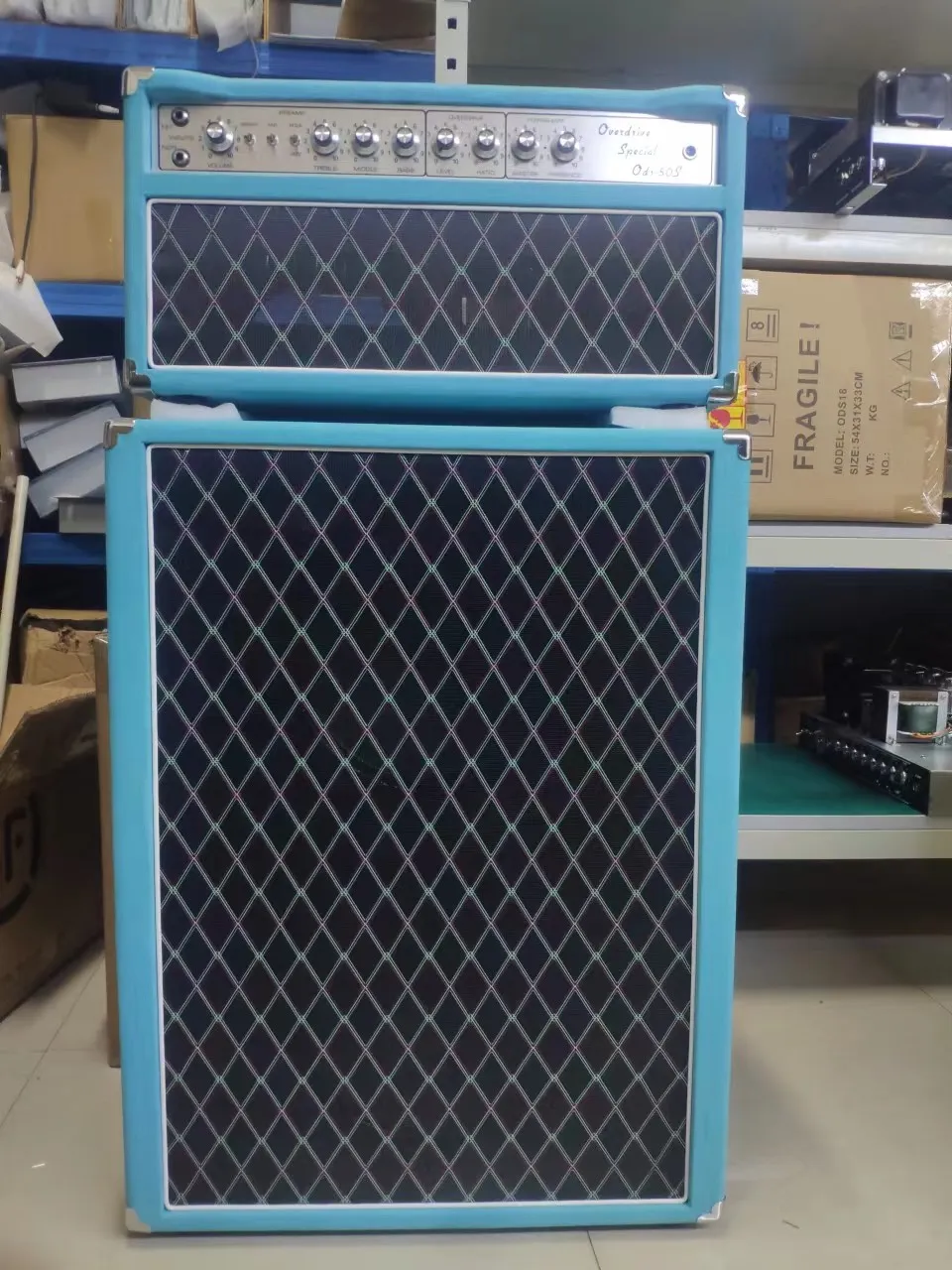 Electric Guitar Custom Amplifier Head With 2x12 Vertical Cabinet High ...