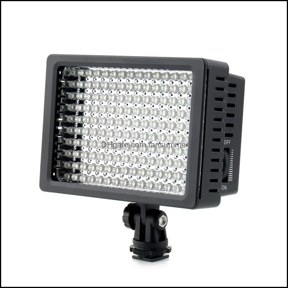 Iluminação contínua LightDow LD-160 High Power Power 160pcs LED Video Câmera Luz de Camera DV Po Lâmpada com três filtros para CA Fansummer DHM3W