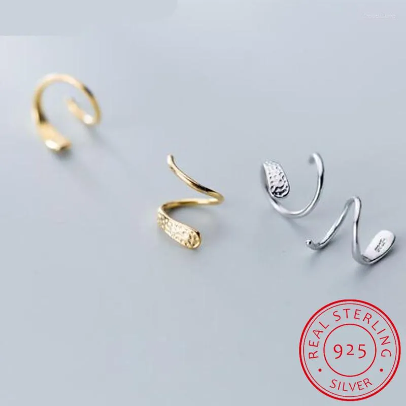 Boucles d'oreilles Backs 100% 925 Sterling Silver Women's Snakelike Ear Bones Buckle Ring Tightly Packed Mini Double DA266