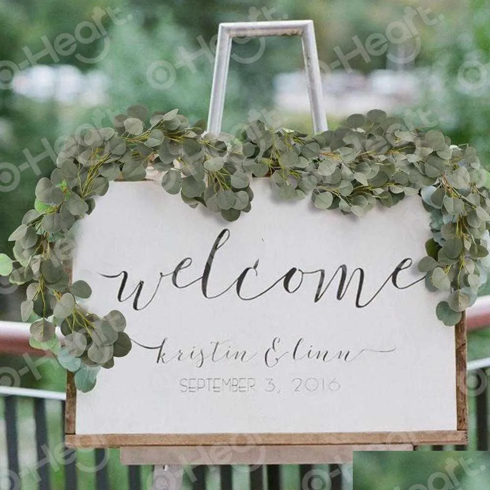 Storage Baskets 2M Wedding Faux Eucalyptus Garland Fake Silk Leaves