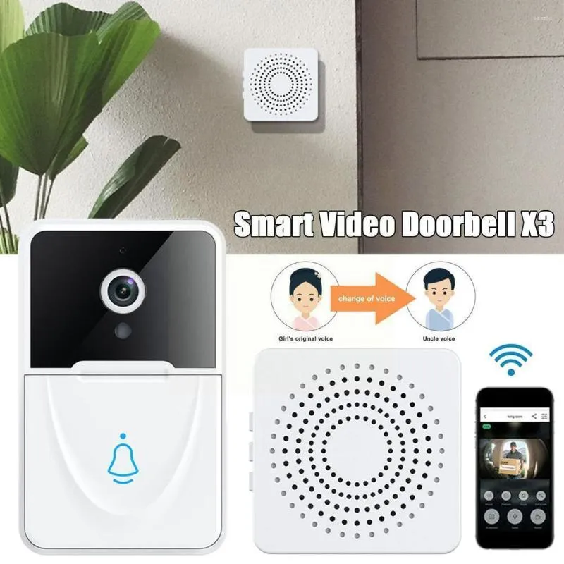 1 Ensemble De Sonnette Caméra Sans Fil Vie Intelligente Sonnette De Porte  Intelligente Avec Caméra Hd Vue Nocturne Interphone Wifi Sonnette De  Changement De Voix Moniteur De Maison, Mode en ligne