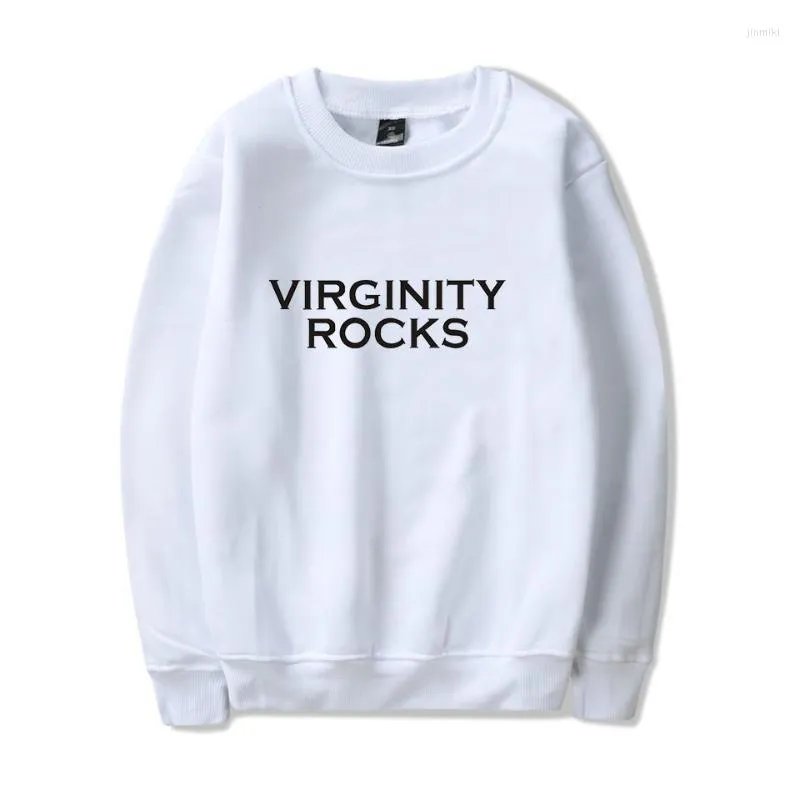 Sudaderas con capucha para hombre, ropa de Virginity Rocks, cuello redondo, estampado de manga larga, moda Harajuku, 2022