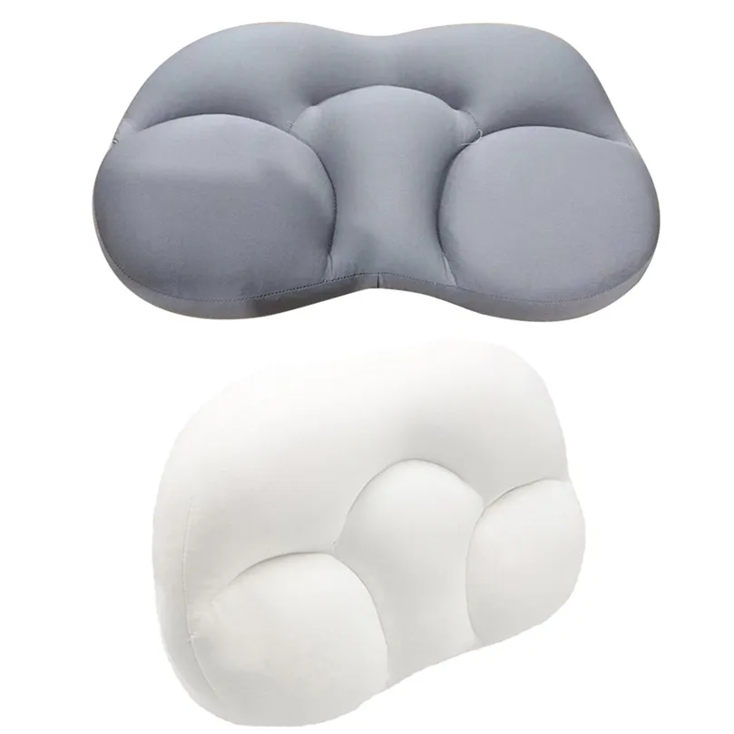 Cuscino Ergonomico Super Soft Uovo Traspirante Supporto per il collo Groove Design Sleep Home Cuscino da campeggio all'aperto 220901