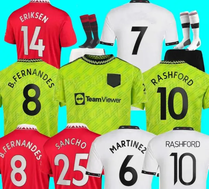 SANCHO RASHFORD Soccer Jersey 22 23 B FERNANDES 2022 2023 MANS UTD 