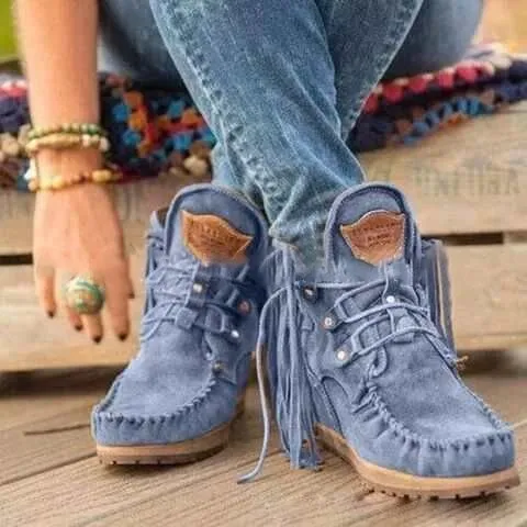 Flat comfortable booties hot sale
