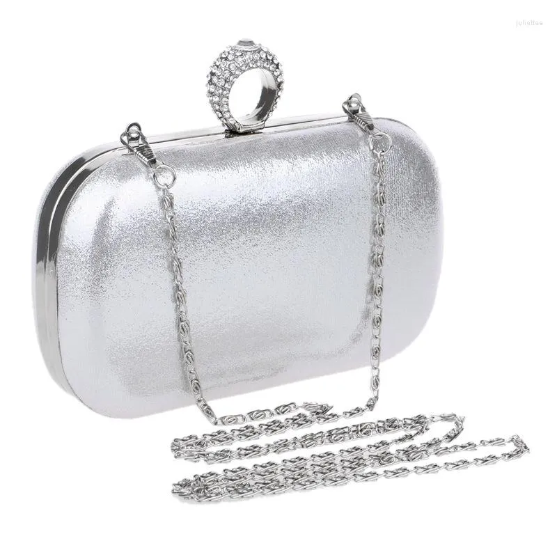 Abendtaschen Damen Silber Gold Tageskupplung Blau Schwarz Hochzeit Geldbörse Totes Messenger Chain Schulterhandtaschen