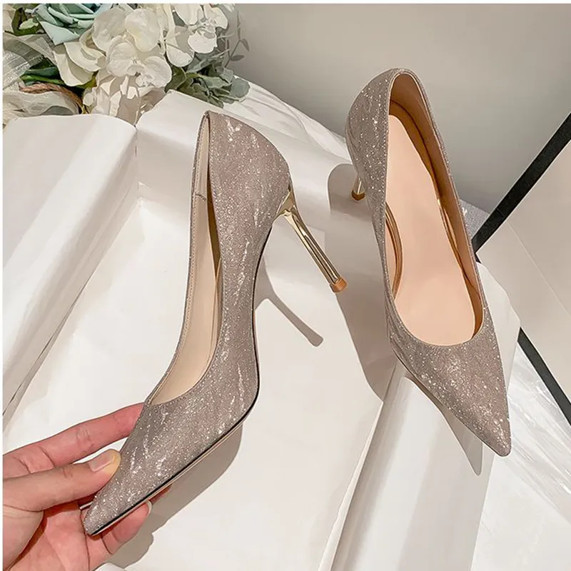 Champagne color on sale high heels