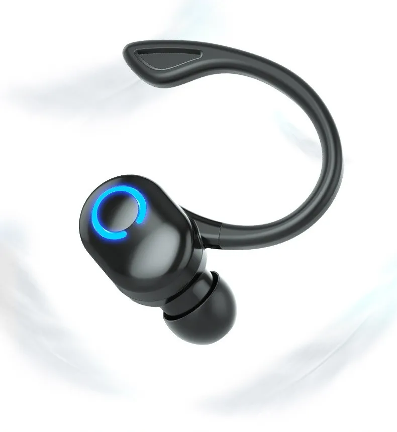 Tr￥dl￶s Buletooth-telefon Earphones In-Ear Single Mini Earbud Hands Free Call Stero Music Headset med mikrofon f￶r smart telefon