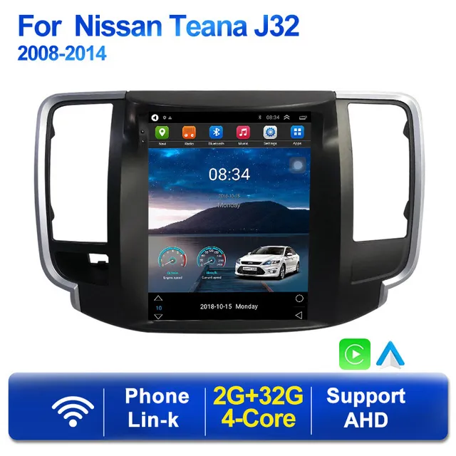 Unité principale vidéo de voiture à écran tactile Android 10,1 pouces pour 2009-2013 Nissan Old Teana Radio de navigation GPS Bluetooth avec AUX WIFI