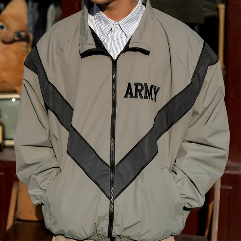 Vestes pour hommes coupe-vent réfléchissant de l'armée américaine veste de sport d'entraînement résistant à l'eau PT veste Msn 220831