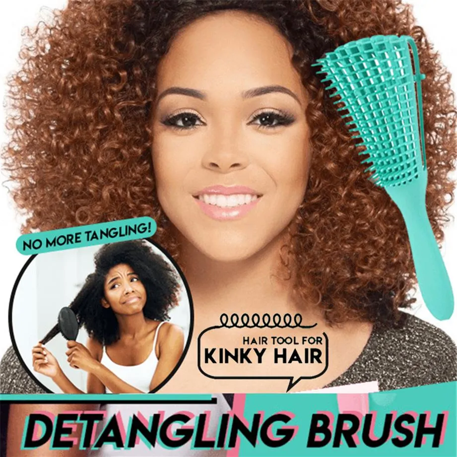 Detangling Brush For Curly Hair Wet Thick Kinky Hair Adjustable Scalp