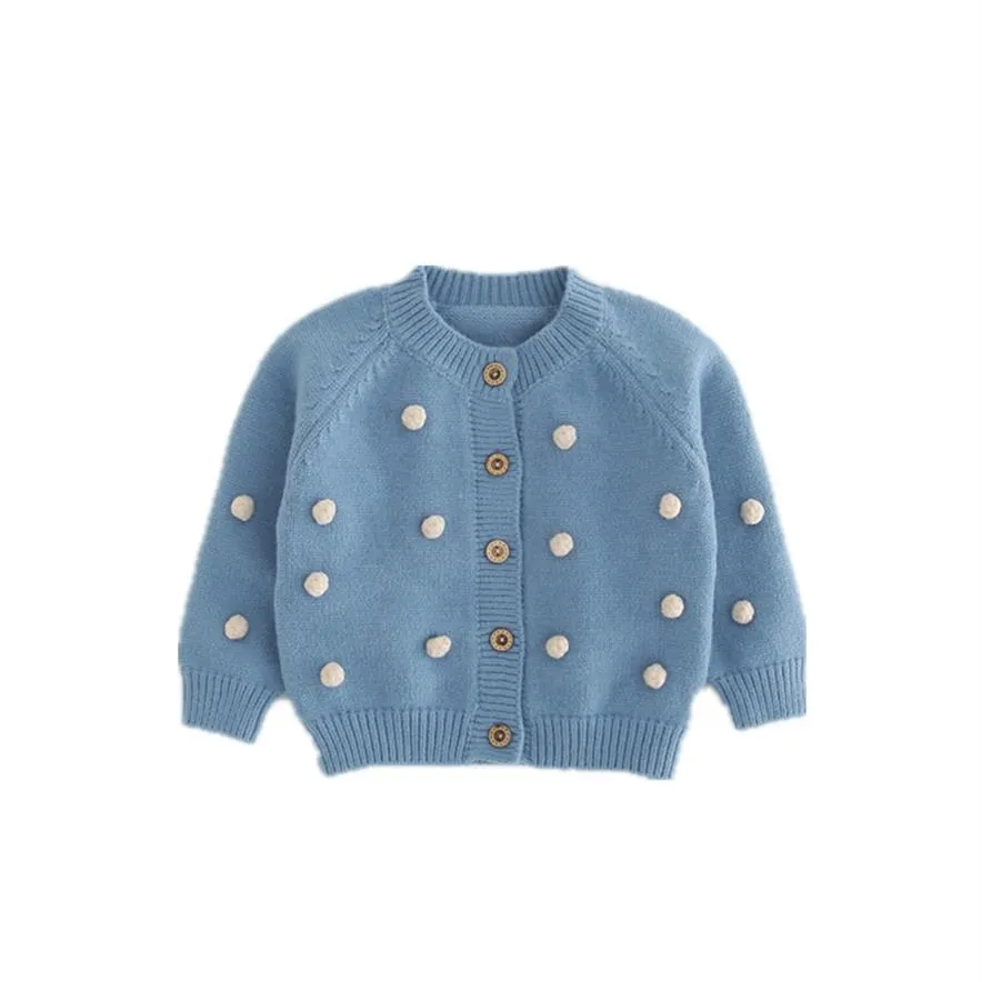 Осенняя зима милые девушки Ball Sweater Cardigans Baby Girl мягкая однократная свитера детская одежда Outwear 201104 231 Z2223G