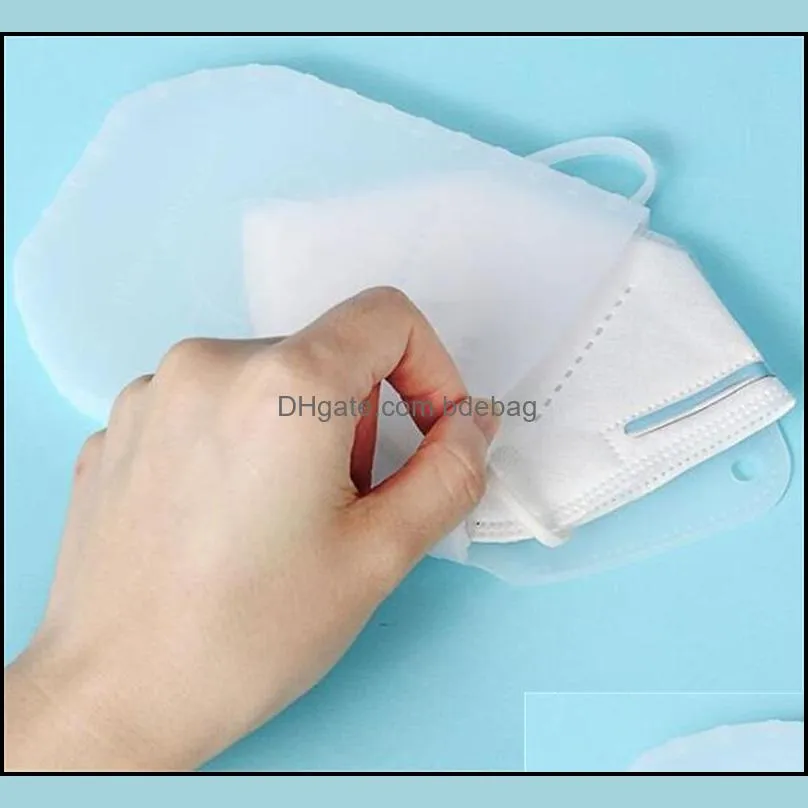 Lagringsl￥dor Bins Sile Material Face Mask Container Case Portable MTI Color Environmental Protection Holder Pollution- Box New 4 8 DHQC3