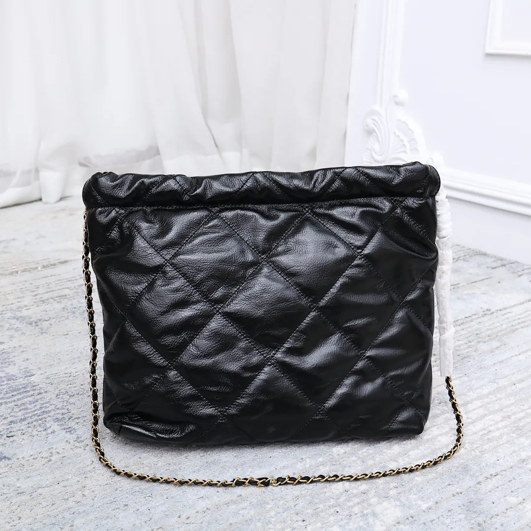 Bolso de mano para mujer, bolso de mano de gran capacidad, piel de becerro brillante, cadena dorada acolchada, bolso Hobo, bolsos cruzados de compras para mujer, bolsos de hombro magnéticos