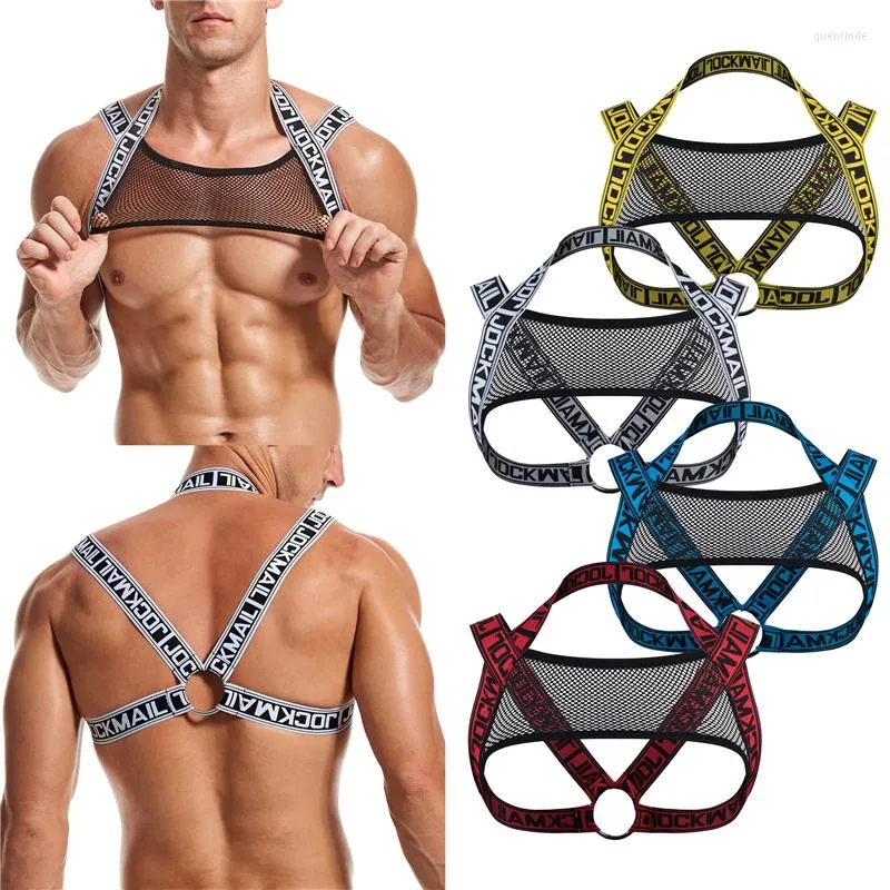 Sous-vêtements AIIOU exotiques hommes sous-vêtements Sexy maille élastique pansement court sous-vêtement Gay Couple Bondage débardeurs fétiche Lingerie