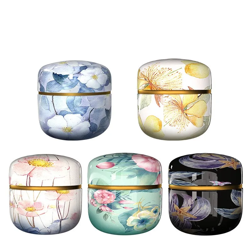 Tea Caddies Containers Candle Box Candy Snacks Small Round Cans Mini Portable Tin Cans Packaging 20220901 E3