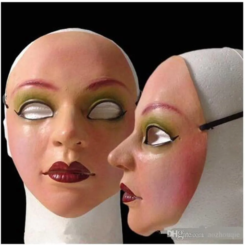 New Female Face Mask Latex Silicone Realistic Human Skin Masks