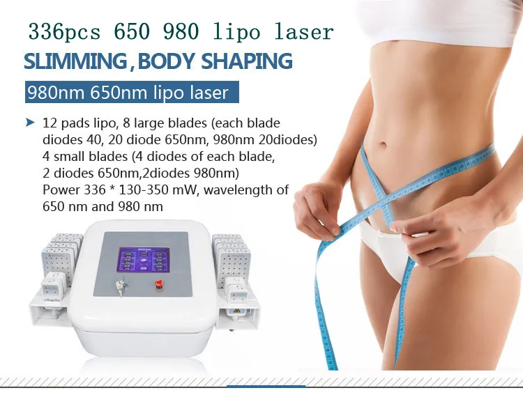 Machine de beauté Portable Lipolaser, 336 pièces, équipement de réduction de graisse, dispositif amincissant pour façonner le corps