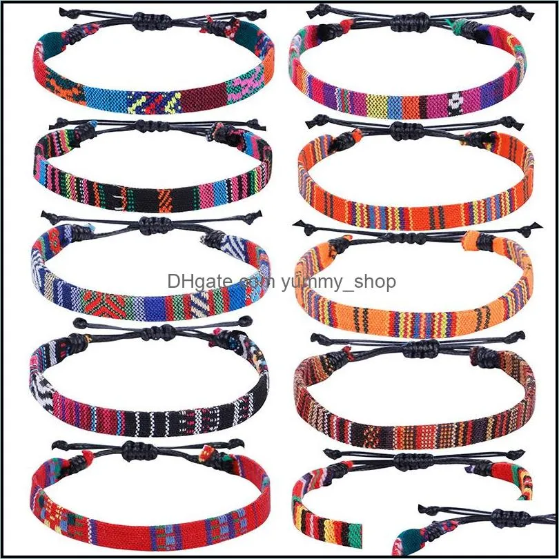 Bracelets de cheville boh￨me pour hommes pour hommes femmes faites ￠ la main Friendship plage Bracelet pieds nus sur la cha￮ne de jambes Boho Foot Jewelry Drop Deliv Dhjww