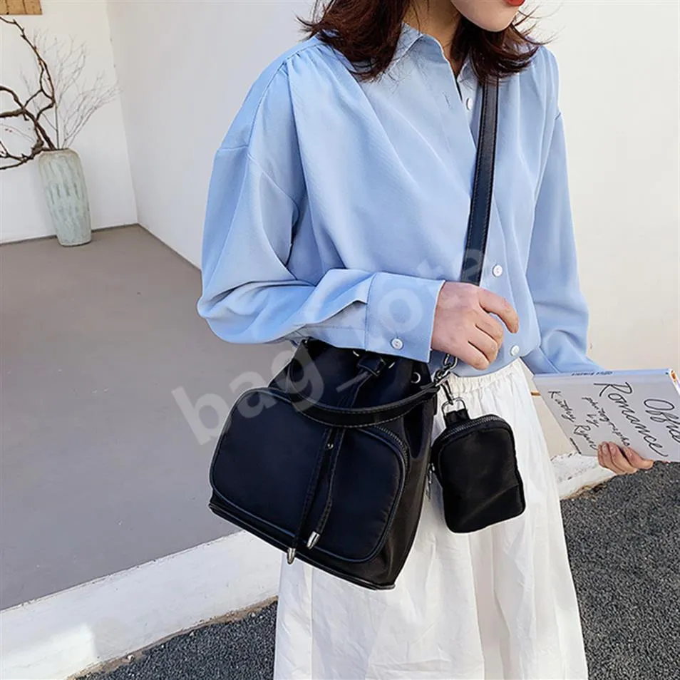Знаменитая дизайнерская леди Bucket Bags Fashion Shopping плечо 2 штуки, установите хорошие сумки для кроссального качества простые сумки монеты 8 цветов HA330Q