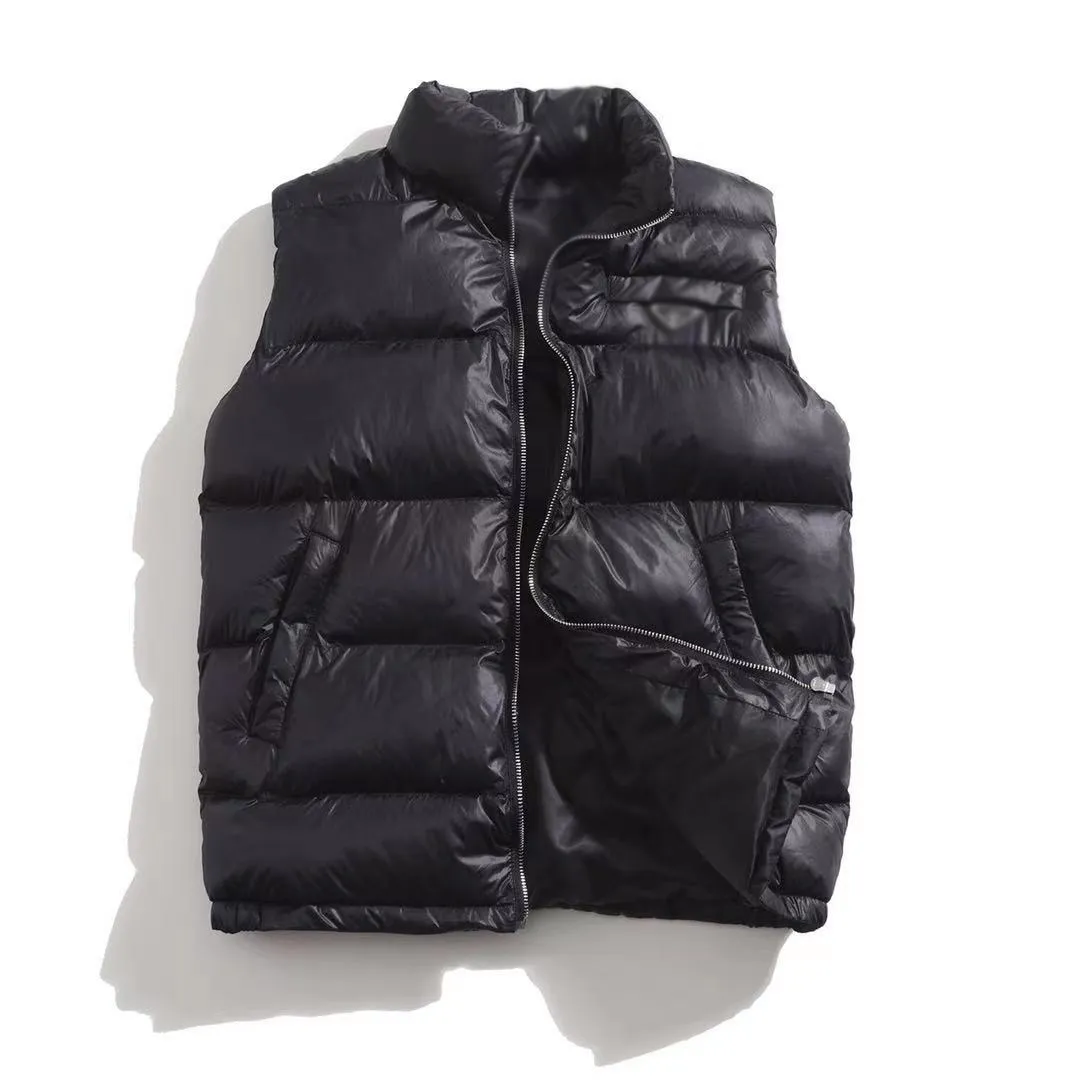 Nouveaux hommes gilets style hommes femmes freestyle vraie plume vers le bas hiver mode gilet corps plus chaud avancé tissu imperméable