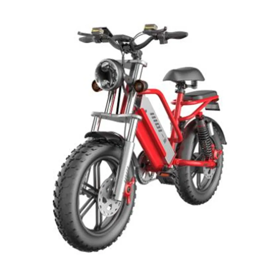 Nieuwe elektronica Volwassen off-road fiets krachtige elektrische fiets D70 750W Motor 48V 55 km/u 20 inch lange kilometerstand Max stoelvoertuig Big Wheel Bike Fatbike