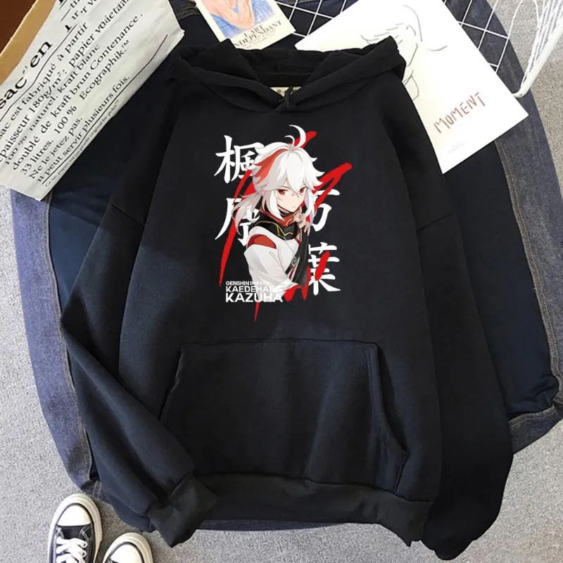 Bluzy męskie kostium cosplay kaedehara kazuha bluza mężczyźni kobiety genshin Impact Bluza streetwear pullovers 11