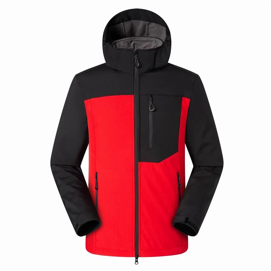 새로운 남자 헬리 재킷 겨울 후드 가드 소프트 웰 바람 방수 및 방수 소프트 코트 쉘 재킷 Hansen Jackets 코트 8023 Red2363