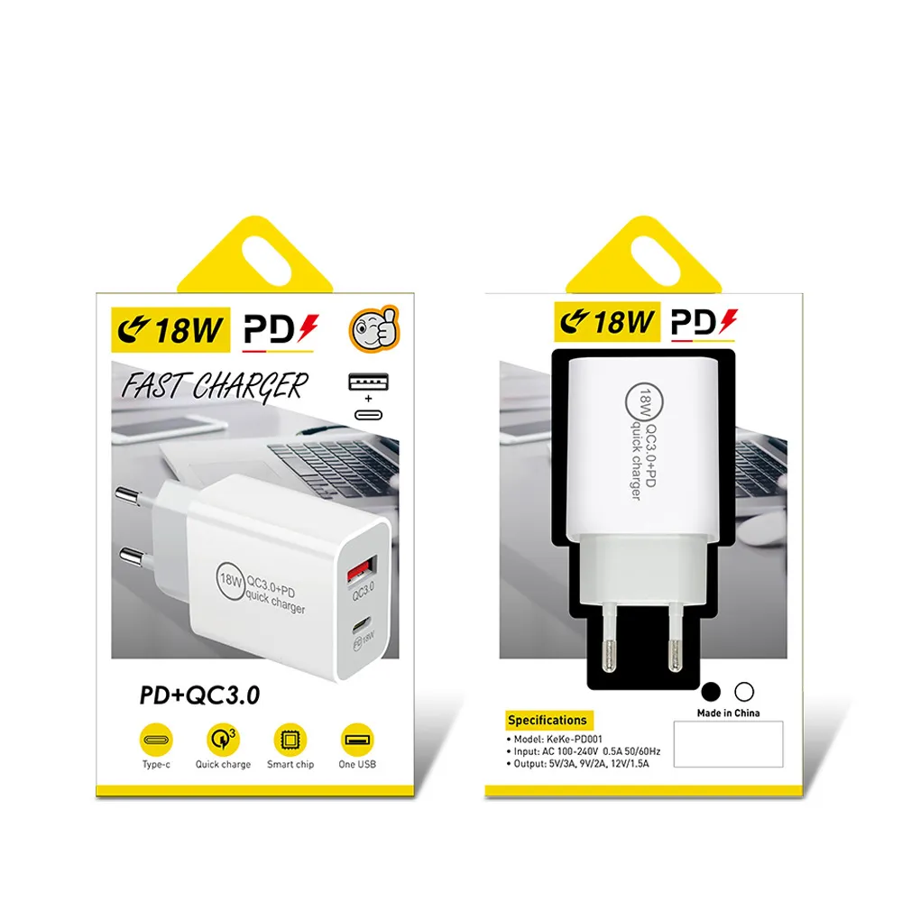 PD12W Chargers Mobile Phone Зарядка многопортового зарядного устройства Head Adapter Power Power с пакетом