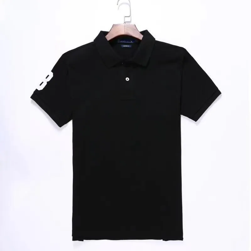 Wholesale 2008 Summer New Polos Shirts European and American Men's Short Sleeves Casual Colorblock Cotton Large Size Embroidered Fashion T-Shirts S-2XL