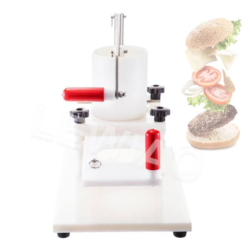 Macchina per modellare la carne della pressa per hamburger rotonda manuale commerciale Hamburger Patty Maker 110mm 130mm Elettrodomestici da cucina
