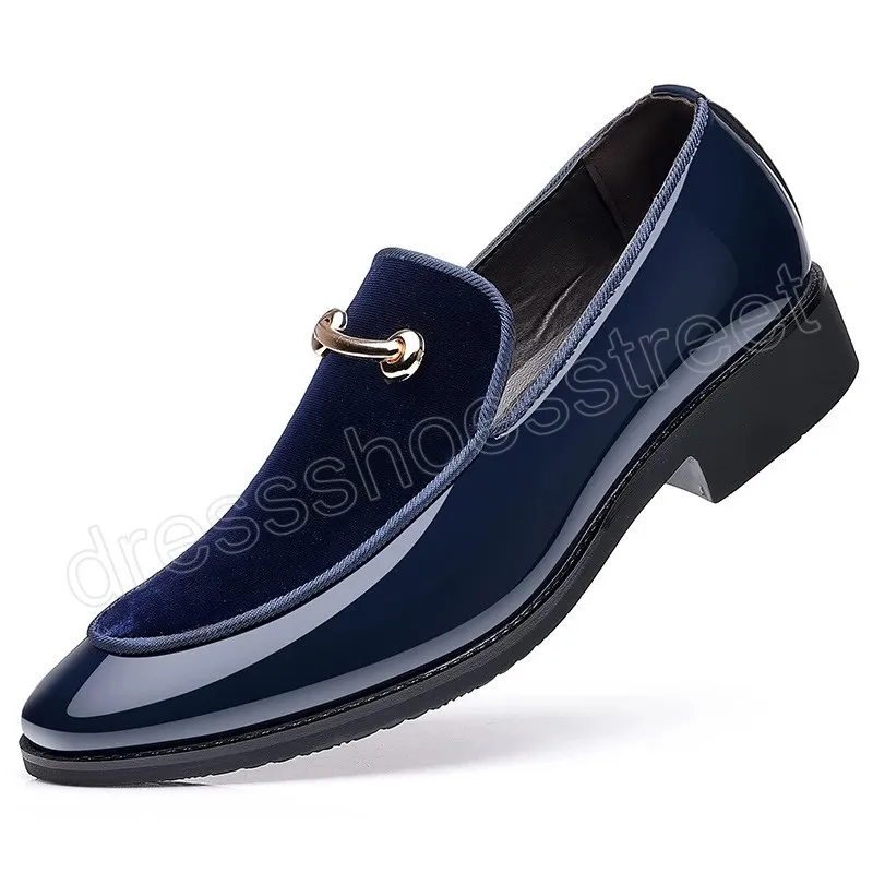 Chaussures en cuir verni mocassins chaussures habillées pour hommes bureau mode chaussures d'affaires zapatos de vestir hombre chaussure