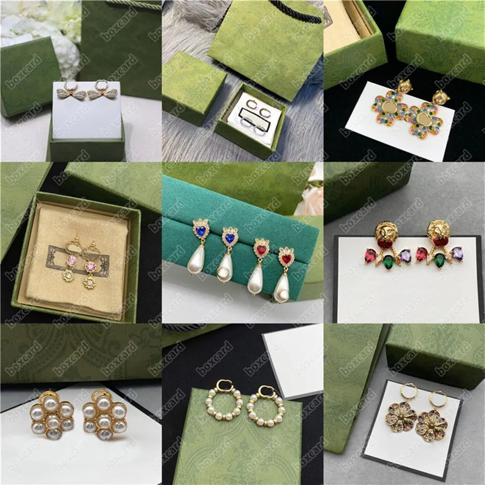 Чиковые женские сережки с бриллиантами дизайнер withstone arinestone argrop 12 стилей женщины хрустальные подвесные шпильки с подарочной коробкой296p