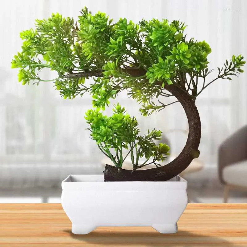 Dekorative Blumen Künstliche Pflanzen Home Decor Bonsai kleiner Baum Topf gefälschte Pflanze Steckte Ornamente Raum Tischdekoration El Garden