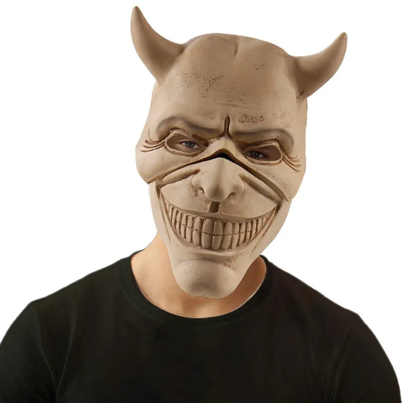 Masques de fête Horreur Le masque de téléphone noir Cosplay Scary Grabber Evil Killer Latex Casque Halloween Carnaval Costume Props 220901
