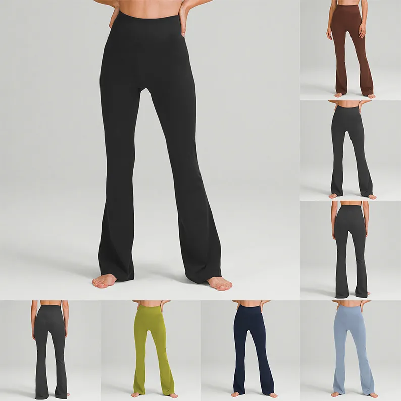 Vestiti da yoga scanalature pantaloni svasati da donna estivi a vita alta attillati attillati pancia mostrano figura sport yoga pantaloni a nove punte