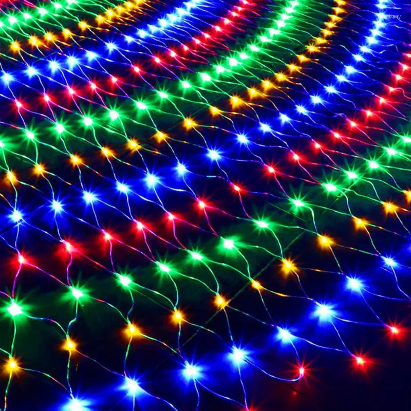 Cordes 6X4M 672 Led Guirlandes De Noël LED Chaîne Net Lumières Fée Xmas Party Jardin Décoration De Mariage Rideau