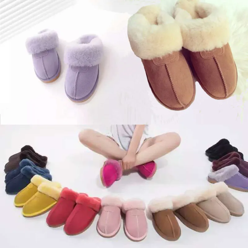 2023 Hot sell Classic design Warm slippers Top Quality Luxury Designer Fur Fluffy Furry Warm Leather Sandals ladies comfortable Flip Flop slipper shoes size 35-41