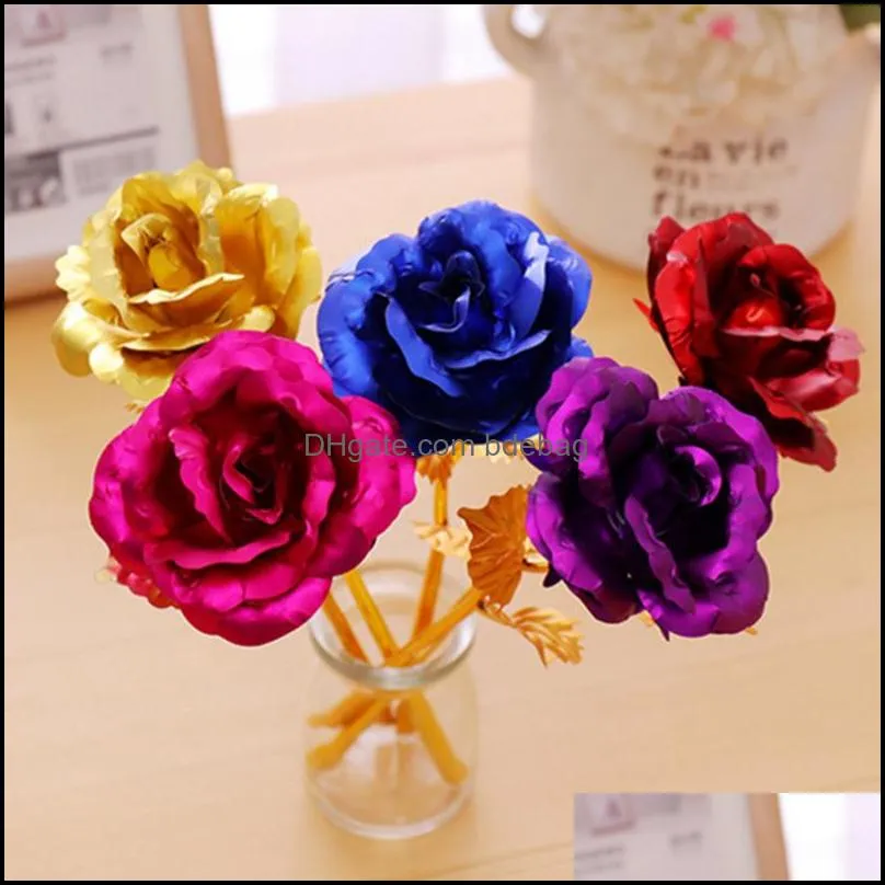 Decorative Flowers Wreaths Creative Gifts Lasts Forever Rose Flowers For Lover Wedding Christmas Valentines Mothers Day Decoration 2 Dhsfv