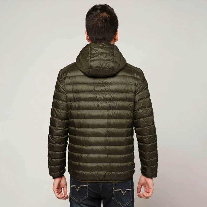 Parkas Herren-Ganzjahres-Ultraleichte, verstaubare Daunenjacke, wasser- und windabweisender, atmungsaktiver Mantel, große Herren-Kapuzenpullover, 317r