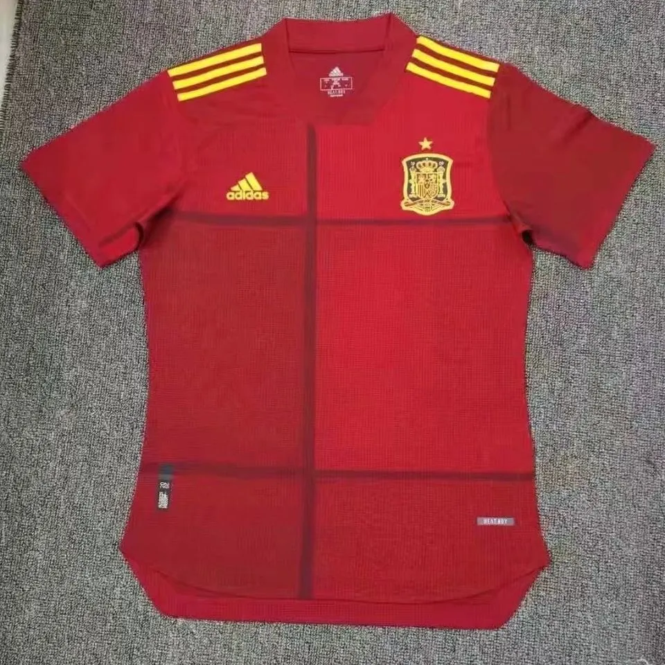 Fotbollströjor Hemkläder 2021 Spanien Player Edition Tyskland Argentina Gäst Belgien Italien Europeiska landslagströjor